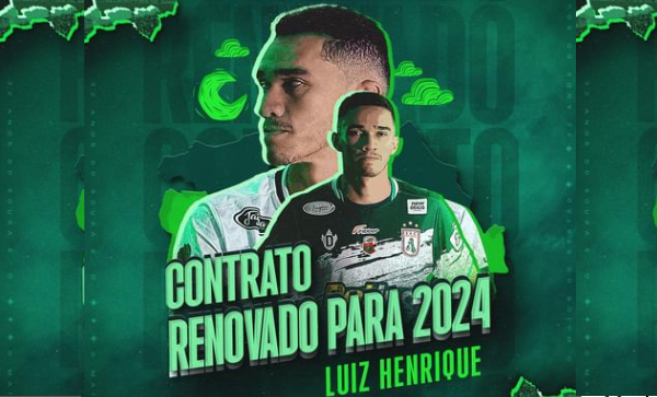 Sousa renova contrato do atacante Luiz Henrique